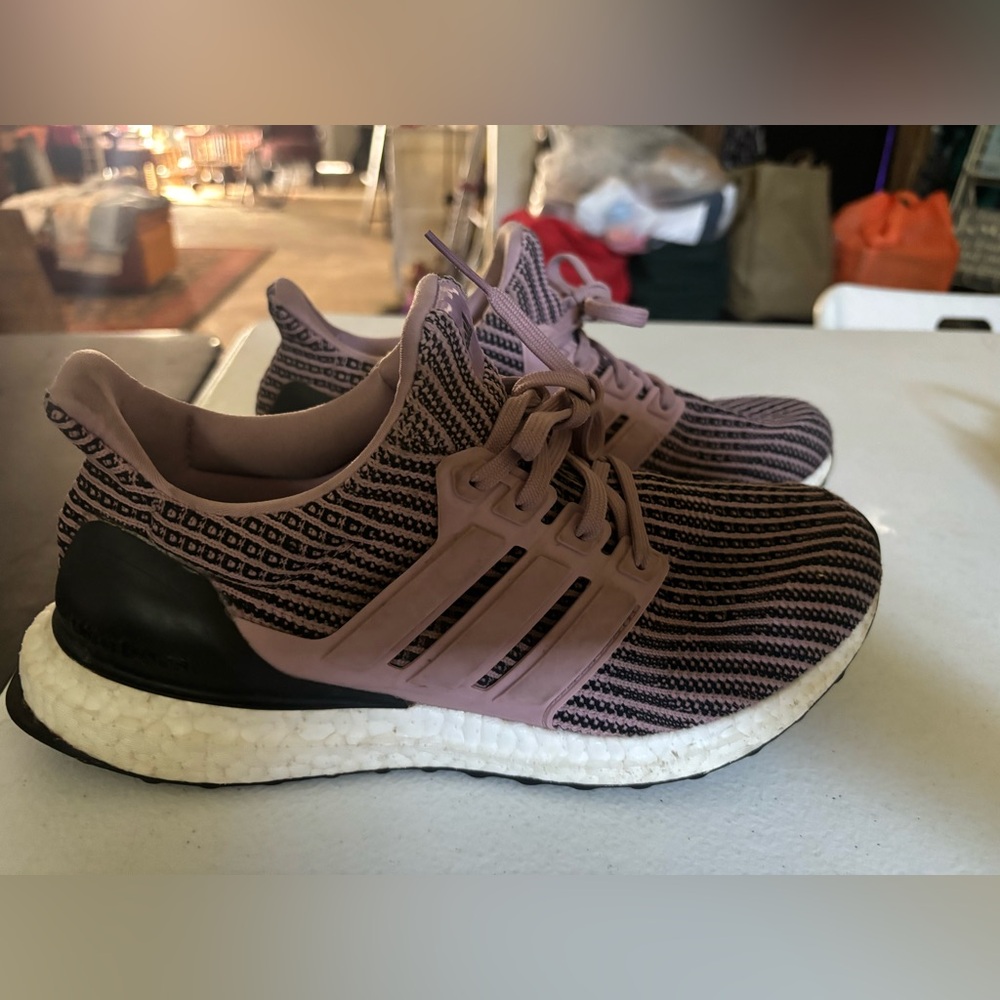Adidas ultra Boost 4.0  Pink and Black Athletic Shoes with Boost Cushioning
